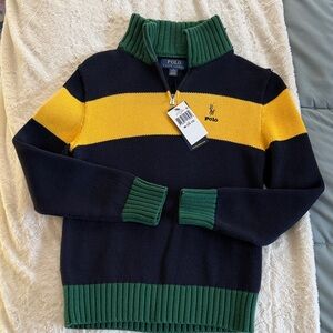 Polo by Ralph Lauren Kids Navy and Yellow Sweater